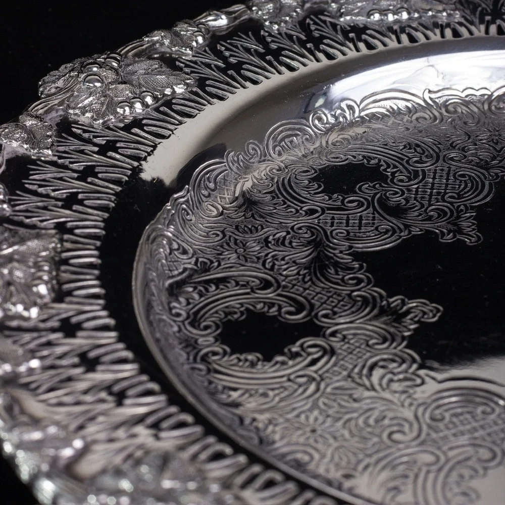 Vintage Birks Silver Tray Rideau Plate 12